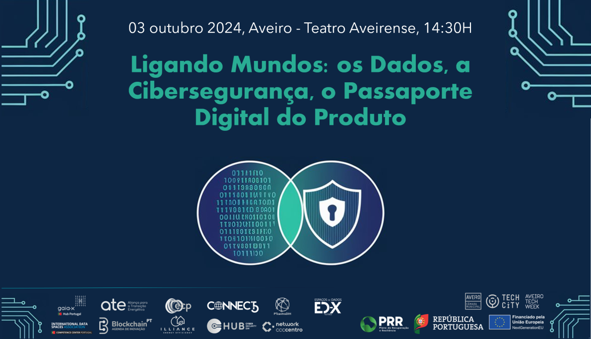 sessão “Ligando Mundos: os Dados, a Cibersegurança, o Passaporte Digital do Produto”